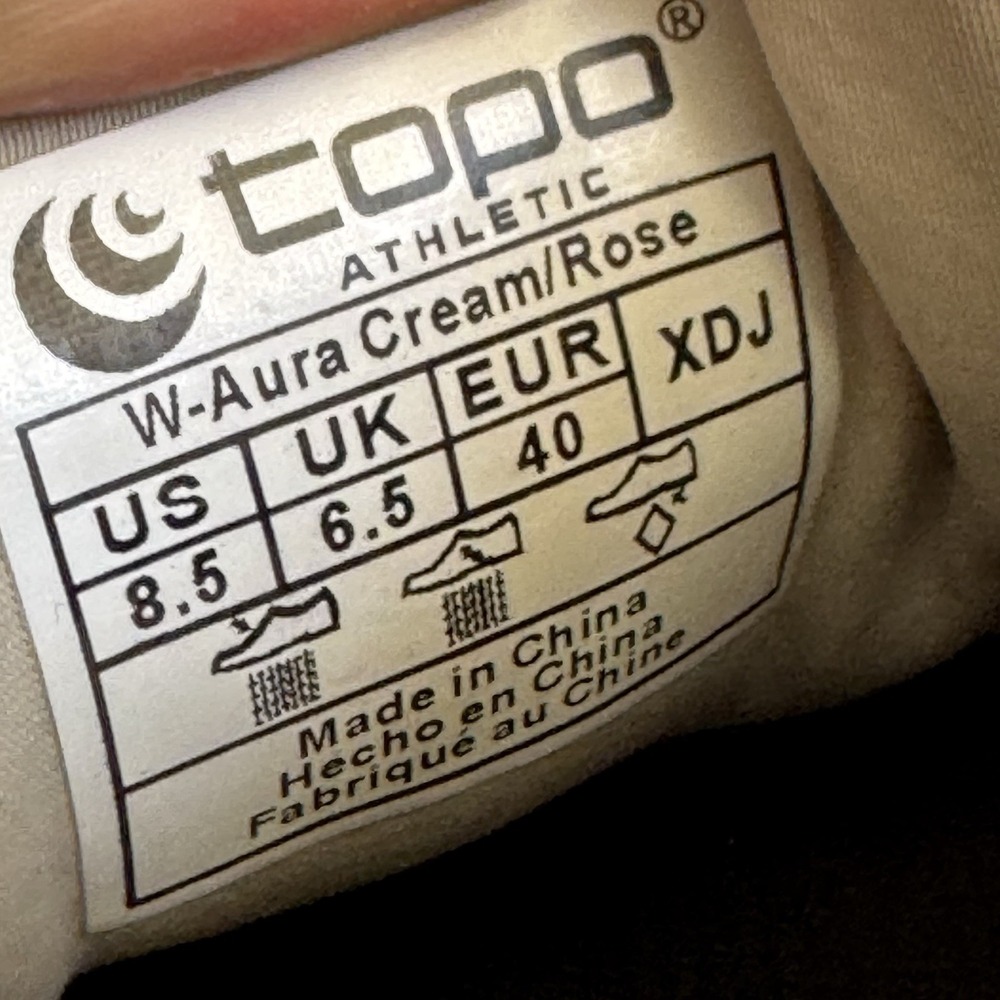 Size 8.5 - Topo Aura Cream/Rose Womens Athletic Shoes‎ - Picture 5 of 10